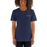 Embroidered Unisex t-shirt with your name-I love Veterinary