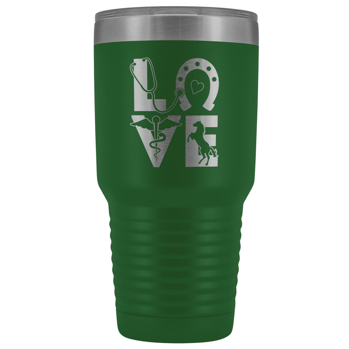 Equine Love 30oz Vacuum Tumbler-Tumblers-I love Veterinary