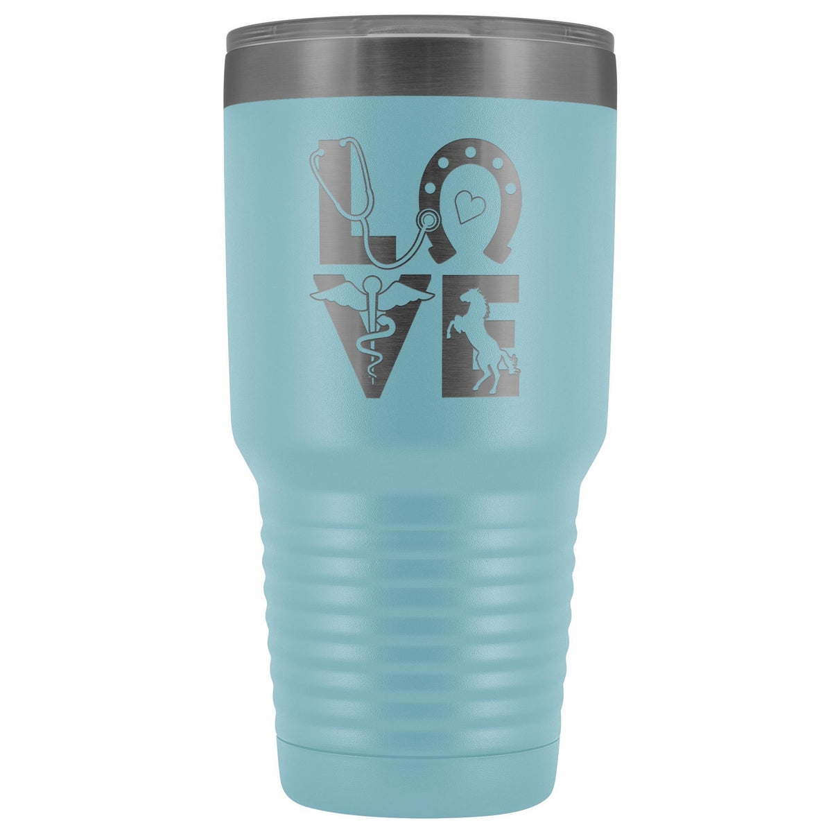 Equine Love 30oz Vacuum Tumbler-Tumblers-I love Veterinary