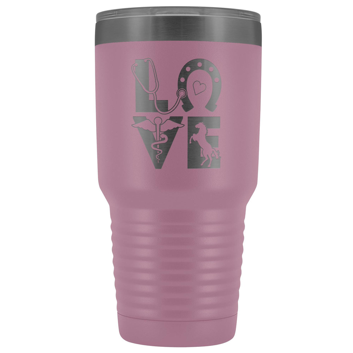 Equine Love 30oz Vacuum Tumbler-Tumblers-I love Veterinary