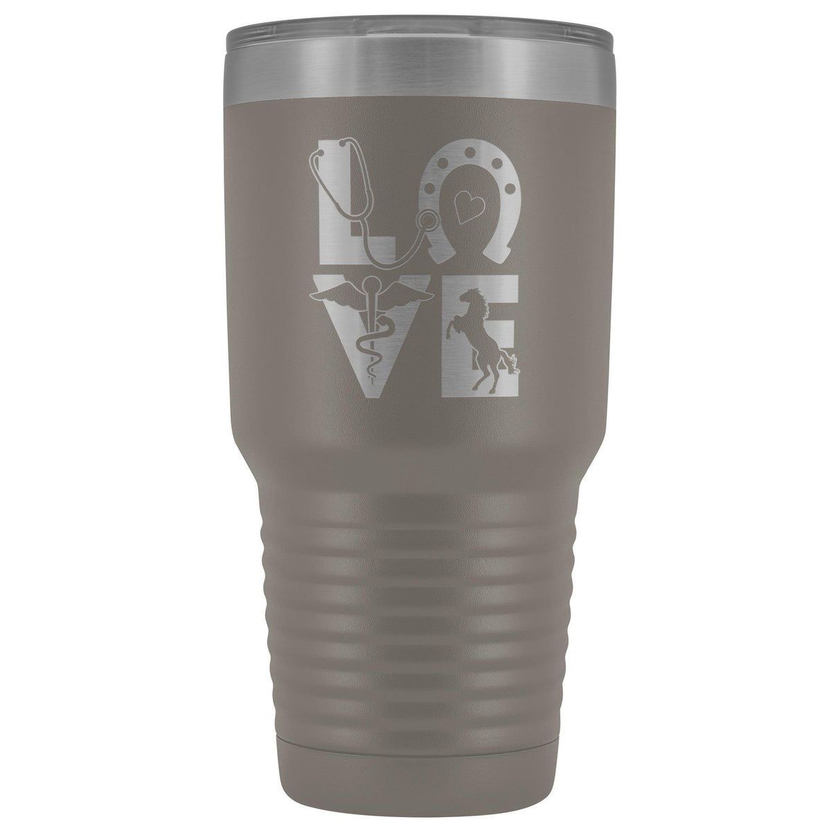 Equine Love 30oz Vacuum Tumbler-Tumblers-I love Veterinary