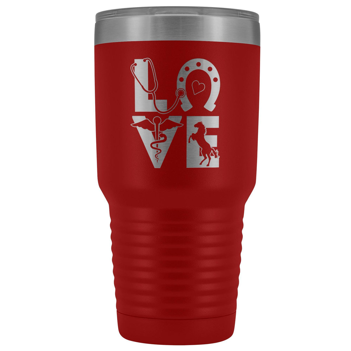 Equine Love 30oz Vacuum Tumbler-Tumblers-I love Veterinary