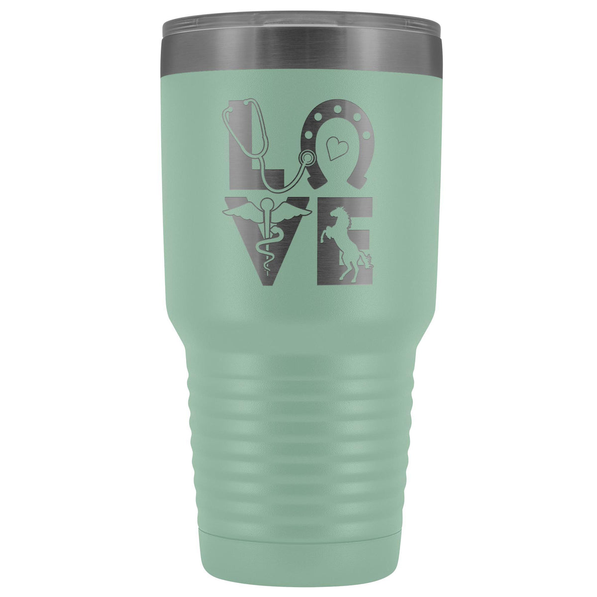 Equine Love 30oz Vacuum Tumbler-Tumblers-I love Veterinary