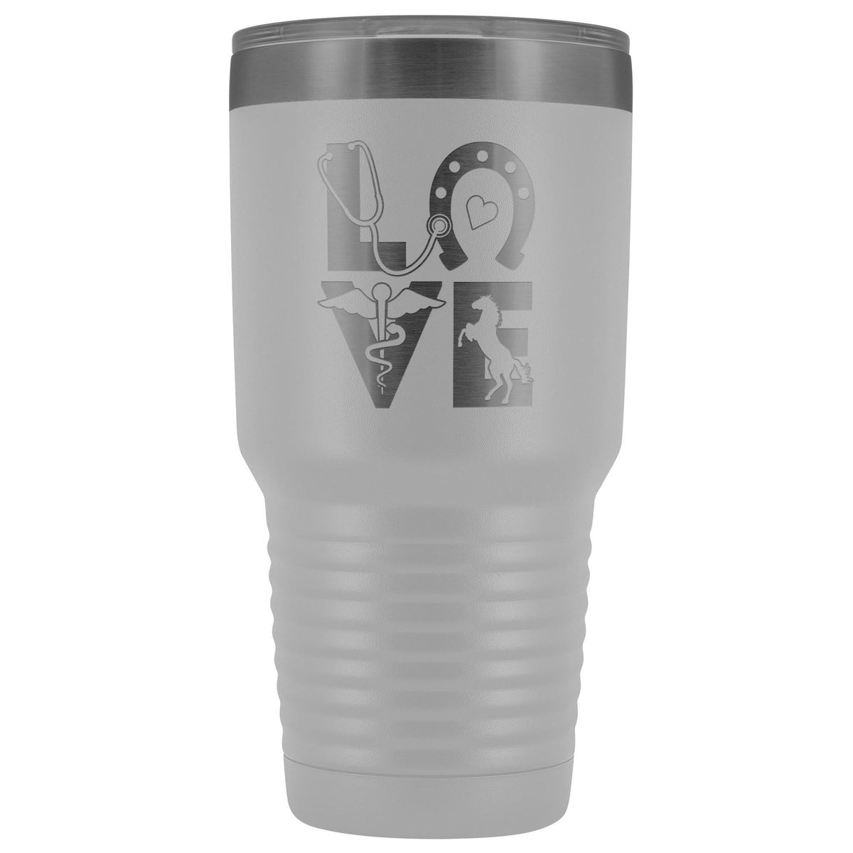 Equine Love 30oz Vacuum Tumbler-Tumblers-I love Veterinary