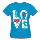 Equine Love Gildan Ultra Cotton Ladies T-Shirt-Ultra Cotton Ladies T-Shirt | Gildan G200L-I love Veterinary