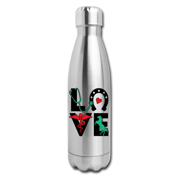 Equine Love Insulated Stainless Steel Water Bottle-Insulated Stainless Steel Water Bottle | DyeTrans-I love Veterinary