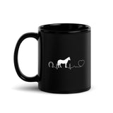 Equine Vet - Horse pulse Black Glossy Mug-I love Veterinary