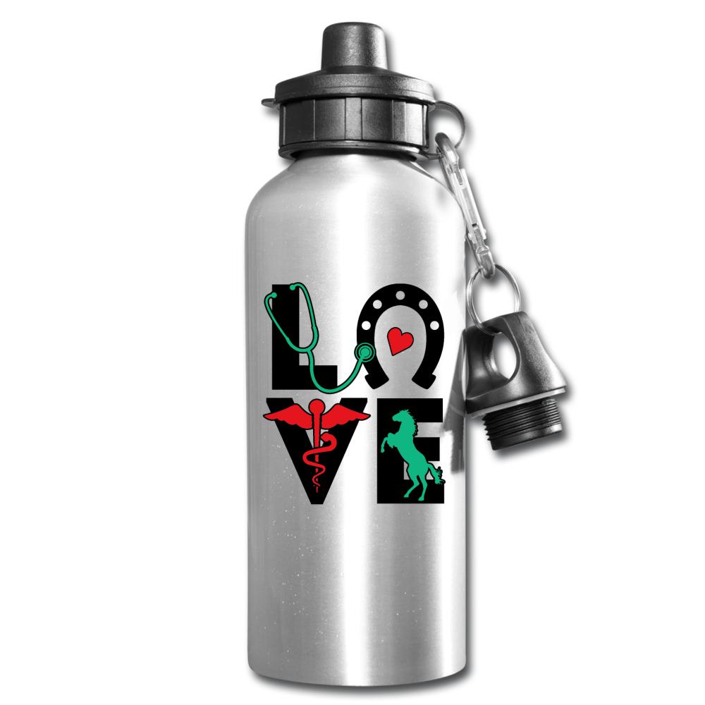 Equine Vet Love 20oz Water Bottle-Water Bottle | BestSub BLH1-2-I love Veterinary