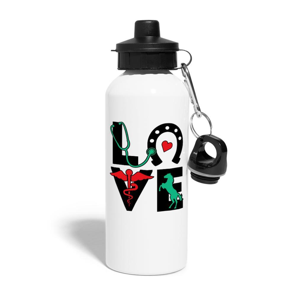 Equine Vet Love 20oz Water Bottle-Water Bottle | BestSub BLH1-2-I love Veterinary