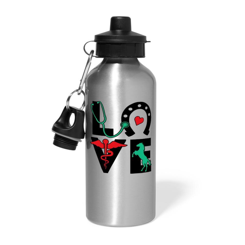 Equine Vet Love 20oz Water Bottle-Water Bottle | BestSub BLH1-2-I love Veterinary