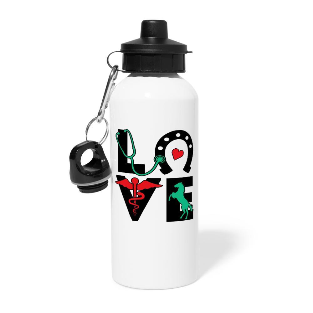 Equine Vet Love 20oz Water Bottle-Water Bottle | BestSub BLH1-2-I love Veterinary