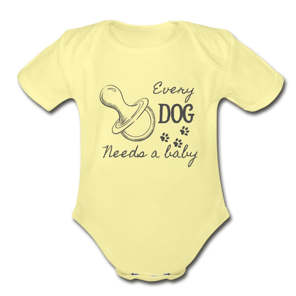 Every dog needs a baby Onesie-Organic Short Sleeve Baby Bodysuit | Spreadshirt 401-I love Veterinary
