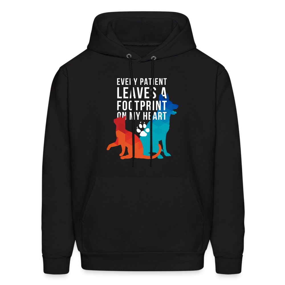 Every patient leaves a footprint on my heart Men's Hoodie-Men's Hoodie | Hanes P170-I love Veterinary