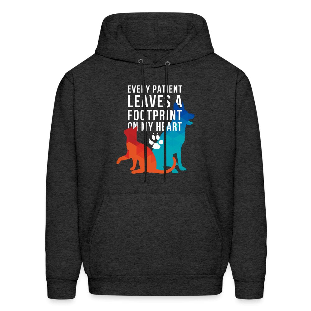 Every patient leaves a footprint on my heart Men's Hoodie-Men's Hoodie | Hanes P170-I love Veterinary