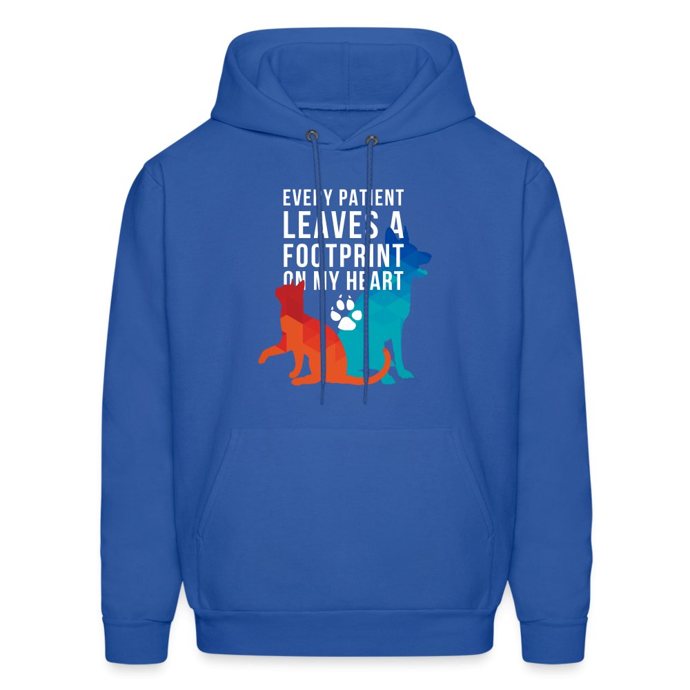 Every patient leaves a footprint on my heart Men's Hoodie-Men's Hoodie | Hanes P170-I love Veterinary