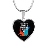 Every patient Leaves a Pawprint Luxury Heart Necklace-Necklace-I love Veterinary