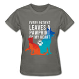 Every patients leaves a pawprint on my heart Gildan Ultra Cotton Ladies T-Shirt-Ultra Cotton Ladies T-Shirt | Gildan G200L-I love Veterinary