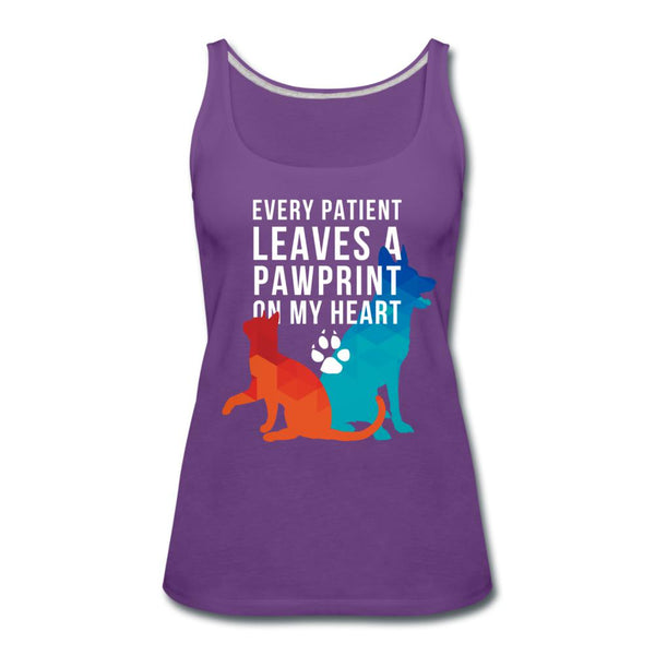 Every patients leaves a pawprint on my heart Women's Tank Top-Women’s Premium Tank Top | Spreadshirt 917-I love Veterinary