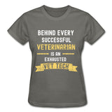 Exhausted Gildan Ultra Cotton Ladies T-Shirt-Ultra Cotton Ladies T-Shirt | Gildan G200L-I love Veterinary