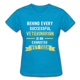 Exhausted Gildan Ultra Cotton Ladies T-Shirt-Ultra Cotton Ladies T-Shirt | Gildan G200L-I love Veterinary