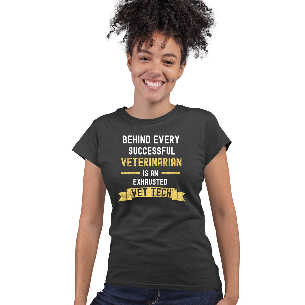Exhausted Gildan Ultra Cotton Ladies T-Shirt-Ultra Cotton Ladies T-Shirt | Gildan G200L-I love Veterinary