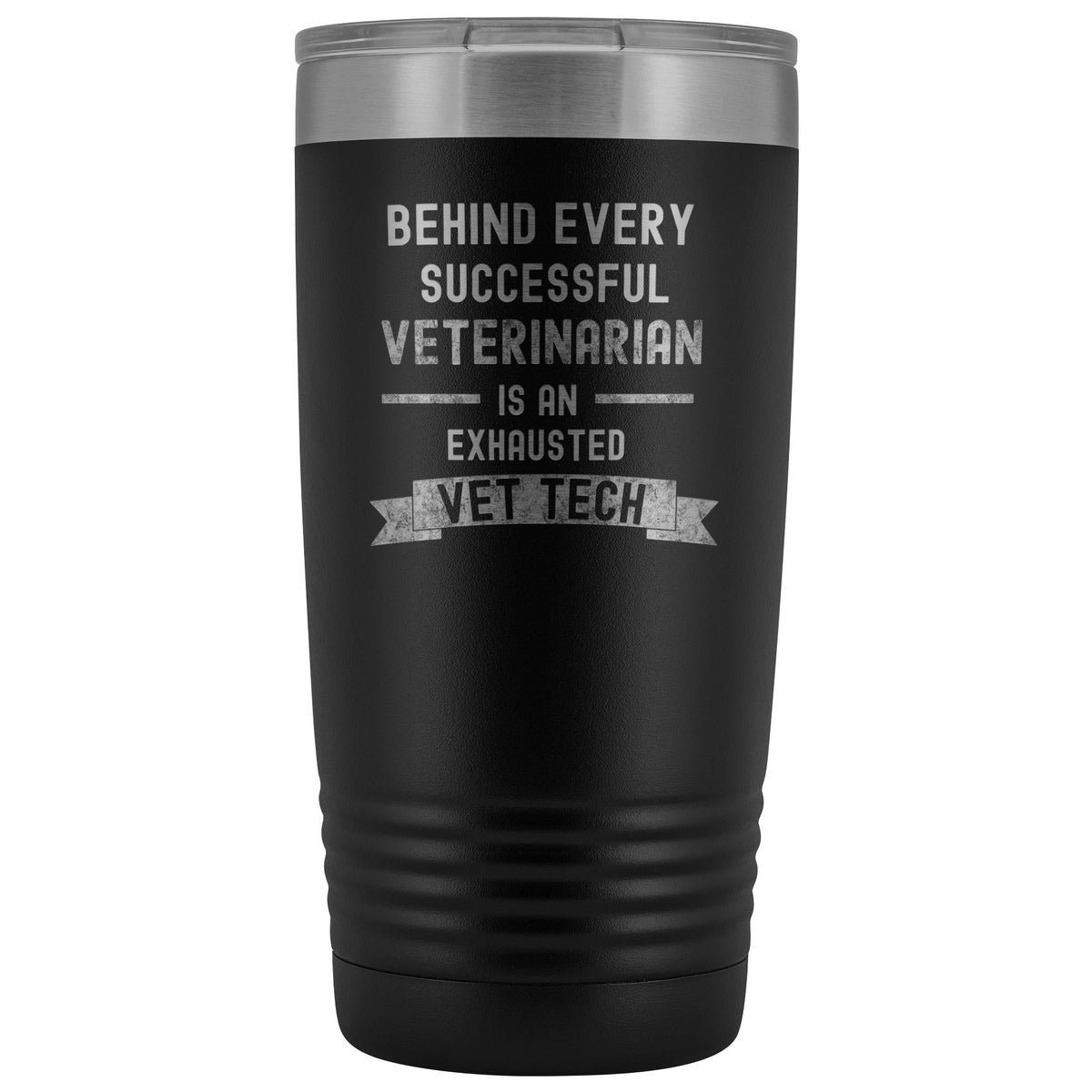 Exhausted Vet Tech 20 oz Vacuum Tumbler-Tumblers-I love Veterinary