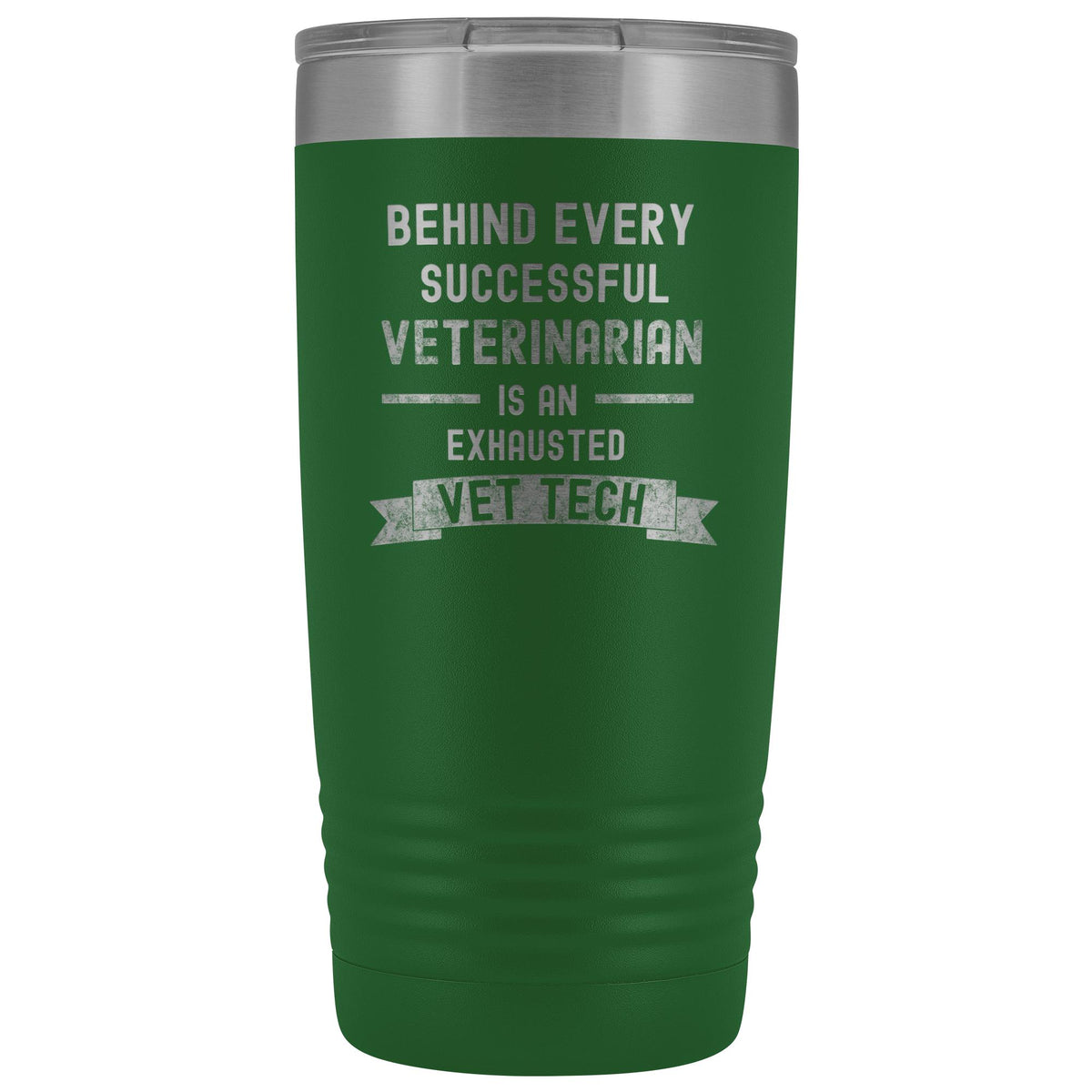 Exhausted Vet Tech 20 oz Vacuum Tumbler-Tumblers-I love Veterinary