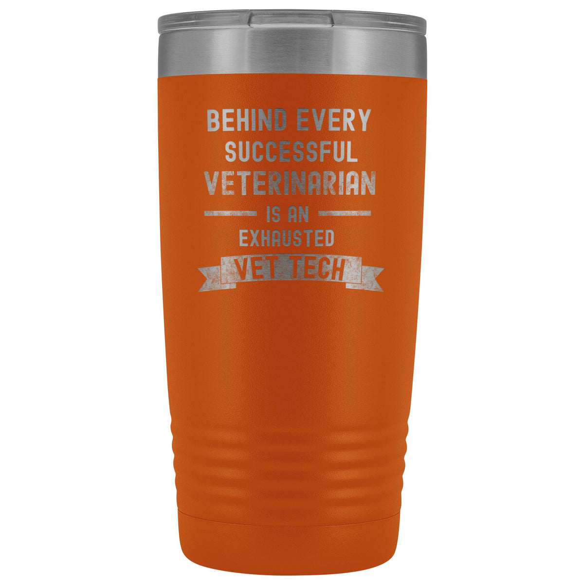 Exhausted Vet Tech 20 oz Vacuum Tumbler-Tumblers-I love Veterinary