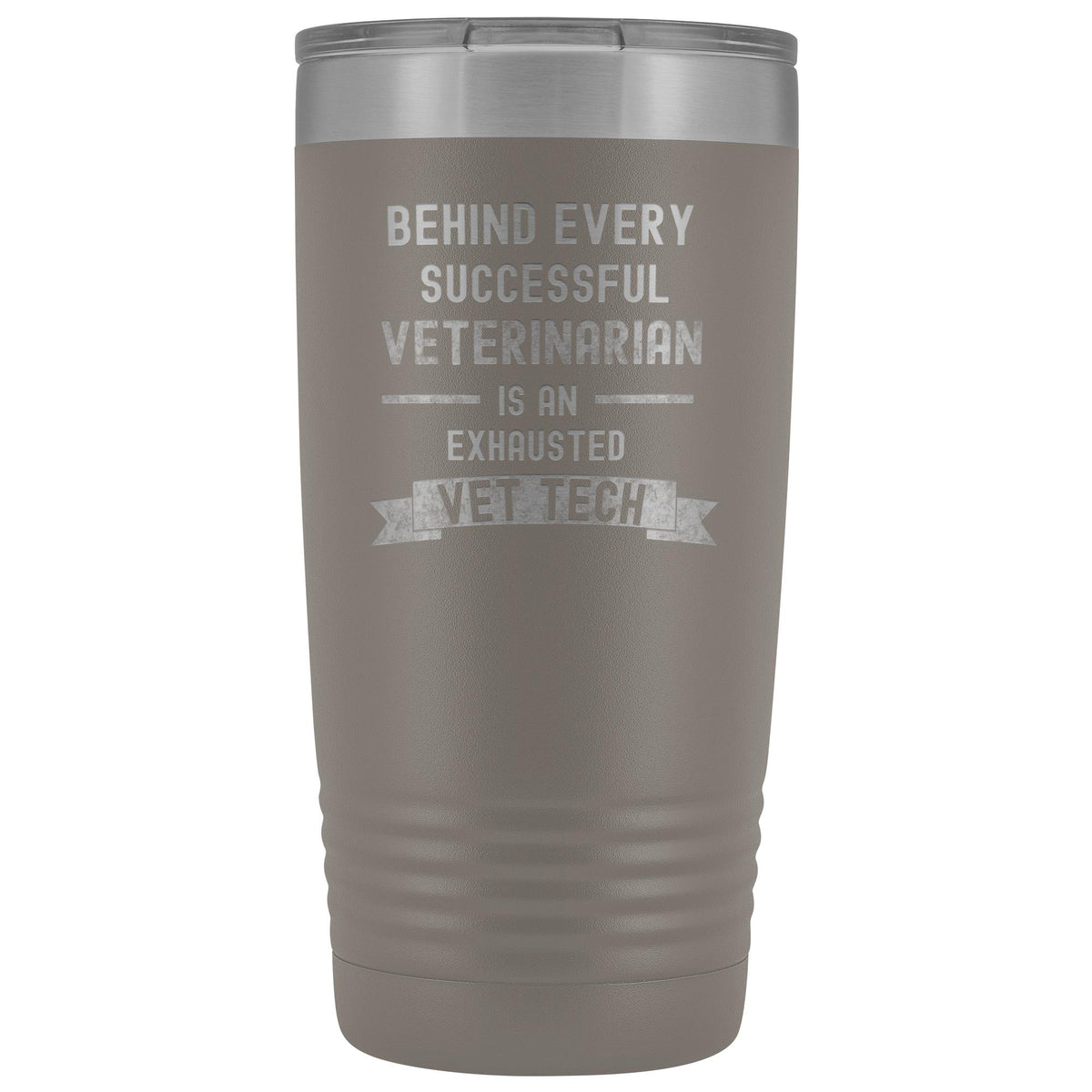 Exhausted Vet Tech 20 oz Vacuum Tumbler-Tumblers-I love Veterinary