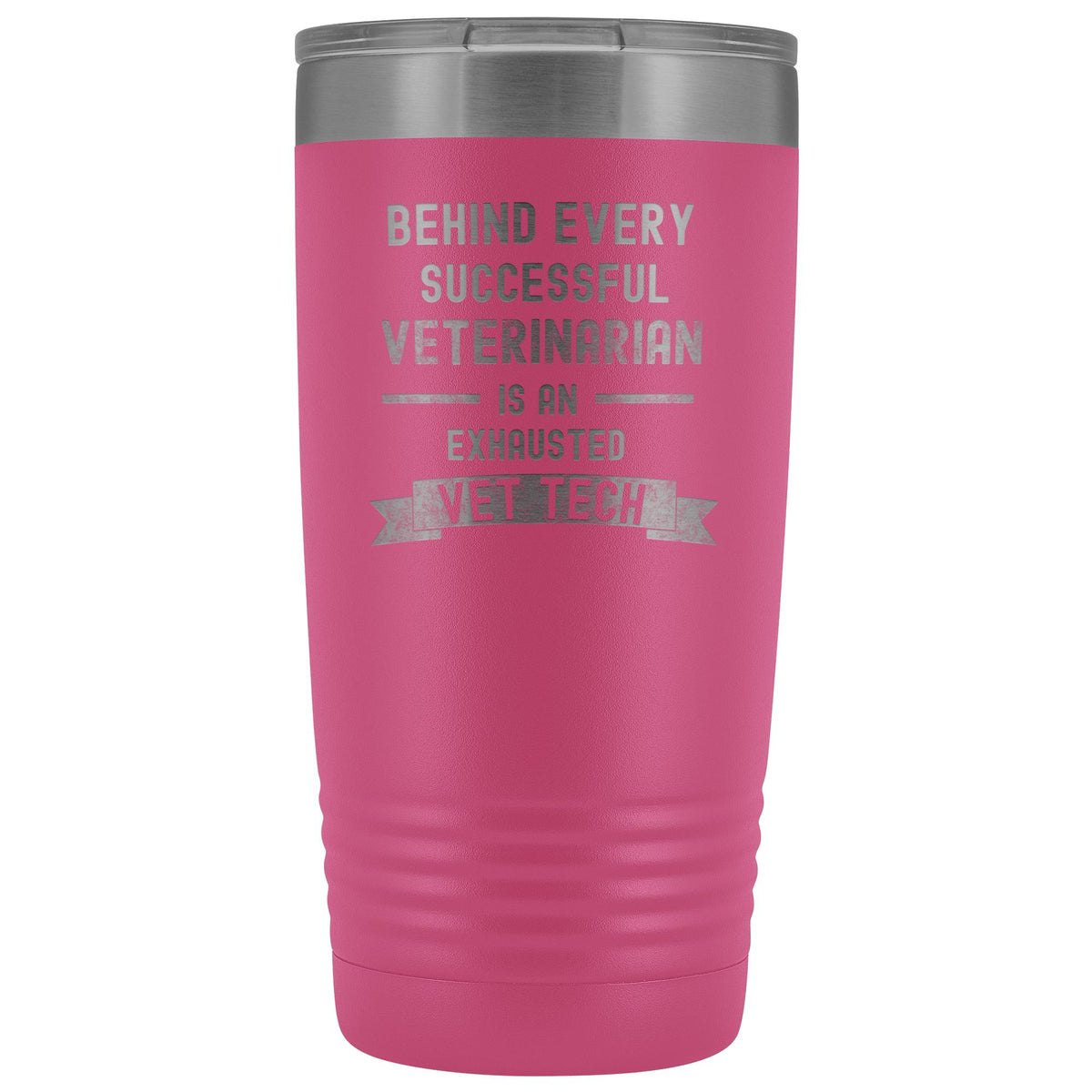 Exhausted Vet Tech 20 oz Vacuum Tumbler-Tumblers-I love Veterinary