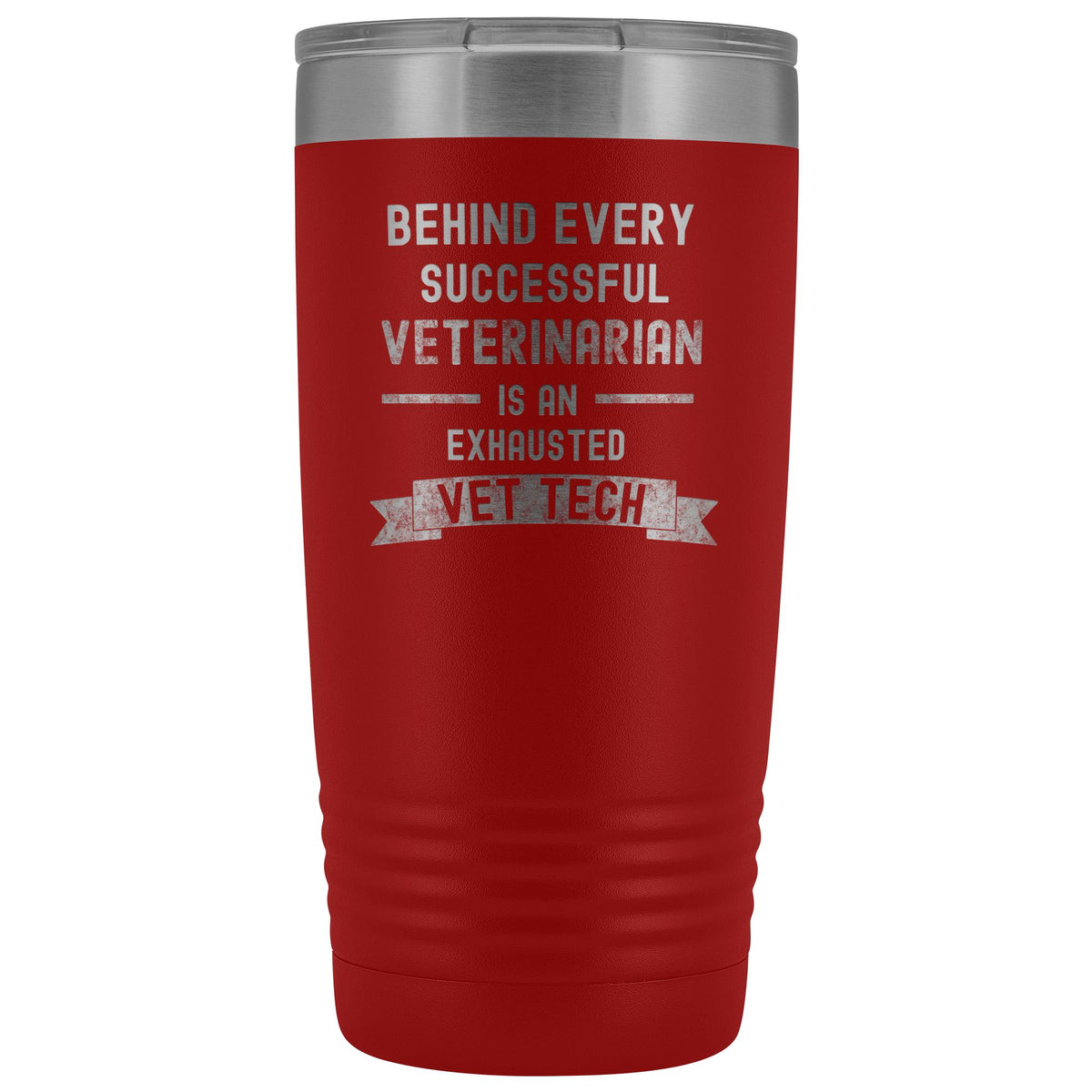 Exhausted Vet Tech 20 oz Vacuum Tumbler-Tumblers-I love Veterinary