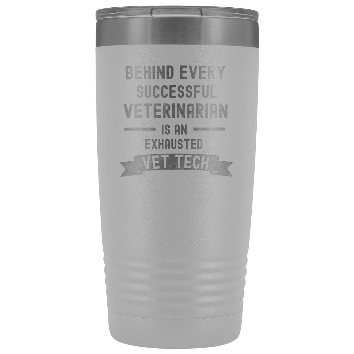 Exhausted Vet Tech 20 oz Vacuum Tumbler-Tumblers-I love Veterinary