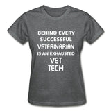 Exhausted Vet Tech Gildan Ultra Cotton Ladies T-Shirt-Ultra Cotton Ladies T-Shirt | Gildan G200L-I love Veterinary
