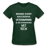 Exhausted Vet Tech Gildan Ultra Cotton Ladies T-Shirt-Ultra Cotton Ladies T-Shirt | Gildan G200L-I love Veterinary