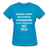 Exhausted Vet Tech Gildan Ultra Cotton Ladies T-Shirt-Ultra Cotton Ladies T-Shirt | Gildan G200L-I love Veterinary