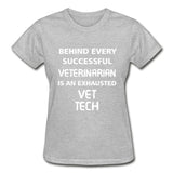 Exhausted Vet Tech Gildan Ultra Cotton Ladies T-Shirt-Ultra Cotton Ladies T-Shirt | Gildan G200L-I love Veterinary