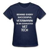 Exhausted Vet Tech Gildan Ultra Cotton Ladies T-Shirt-Ultra Cotton Ladies T-Shirt | Gildan G200L-I love Veterinary