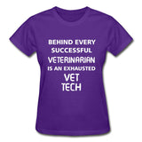 Exhausted Vet Tech Gildan Ultra Cotton Ladies T-Shirt-Ultra Cotton Ladies T-Shirt | Gildan G200L-I love Veterinary
