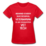 Exhausted Vet Tech Gildan Ultra Cotton Ladies T-Shirt-Ultra Cotton Ladies T-Shirt | Gildan G200L-I love Veterinary