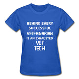 Exhausted Vet Tech Gildan Ultra Cotton Ladies T-Shirt-Ultra Cotton Ladies T-Shirt | Gildan G200L-I love Veterinary