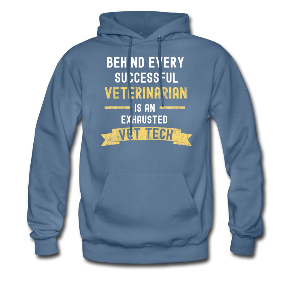 Exhausted Vet Tech Unisex Hoodie-Men's Hoodie | Hanes P170-I love Veterinary