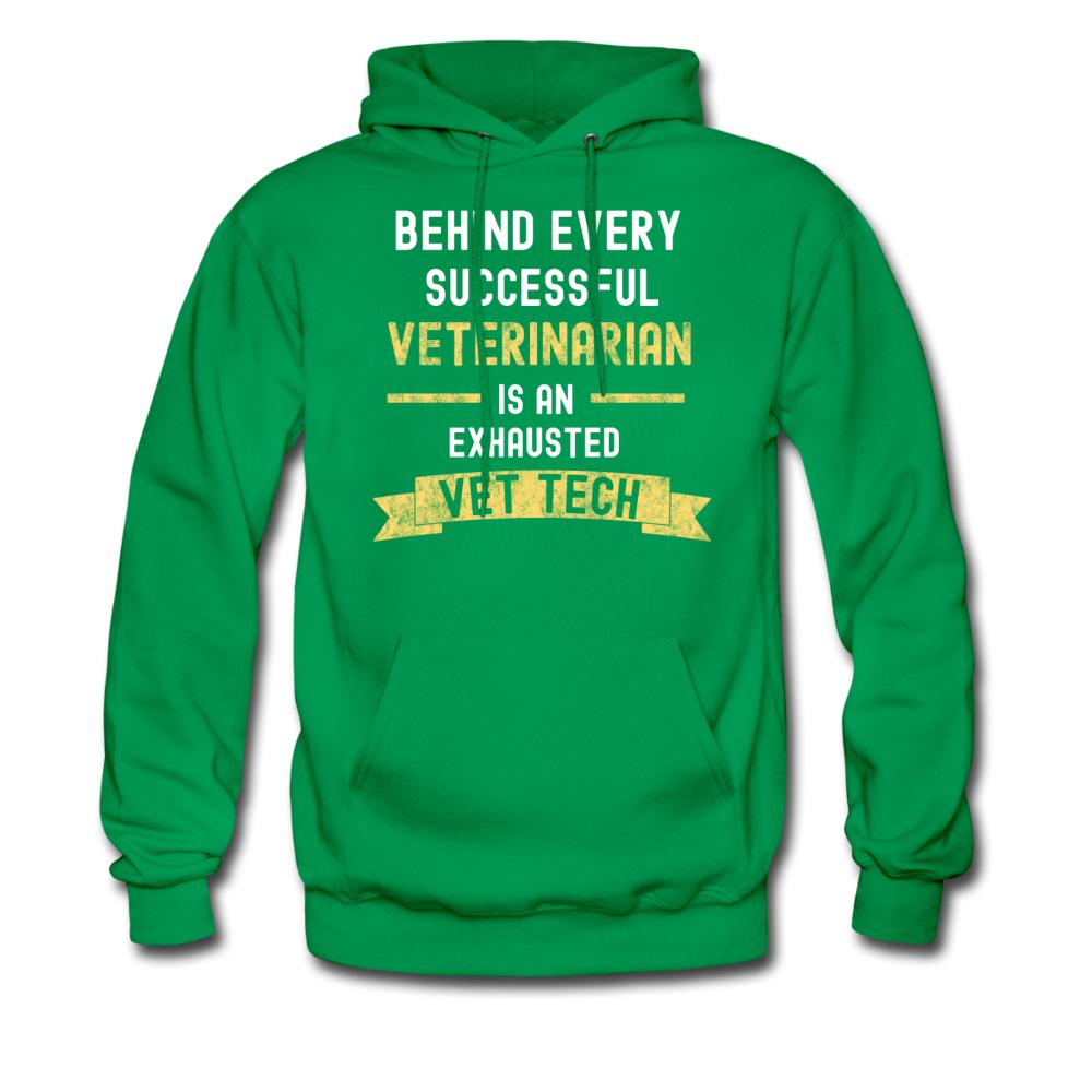 Exhausted Vet Tech Unisex Hoodie-Men's Hoodie | Hanes P170-I love Veterinary