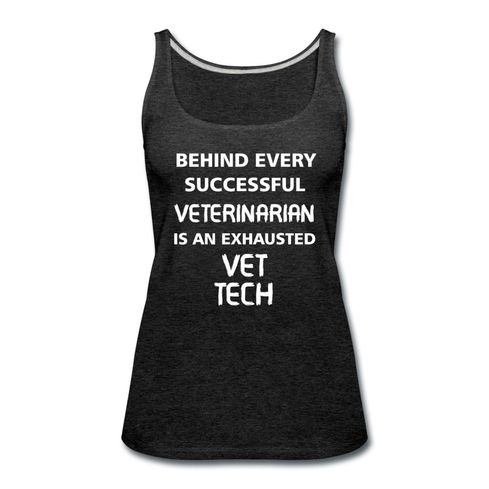 Exhausted Vet Tech Women's Tank Top-Women’s Premium Tank Top | Spreadshirt 917-I love Veterinary