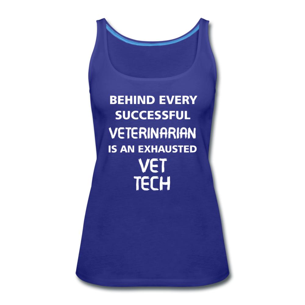 Exhausted Vet Tech Women's Tank Top-Women’s Premium Tank Top | Spreadshirt 917-I love Veterinary