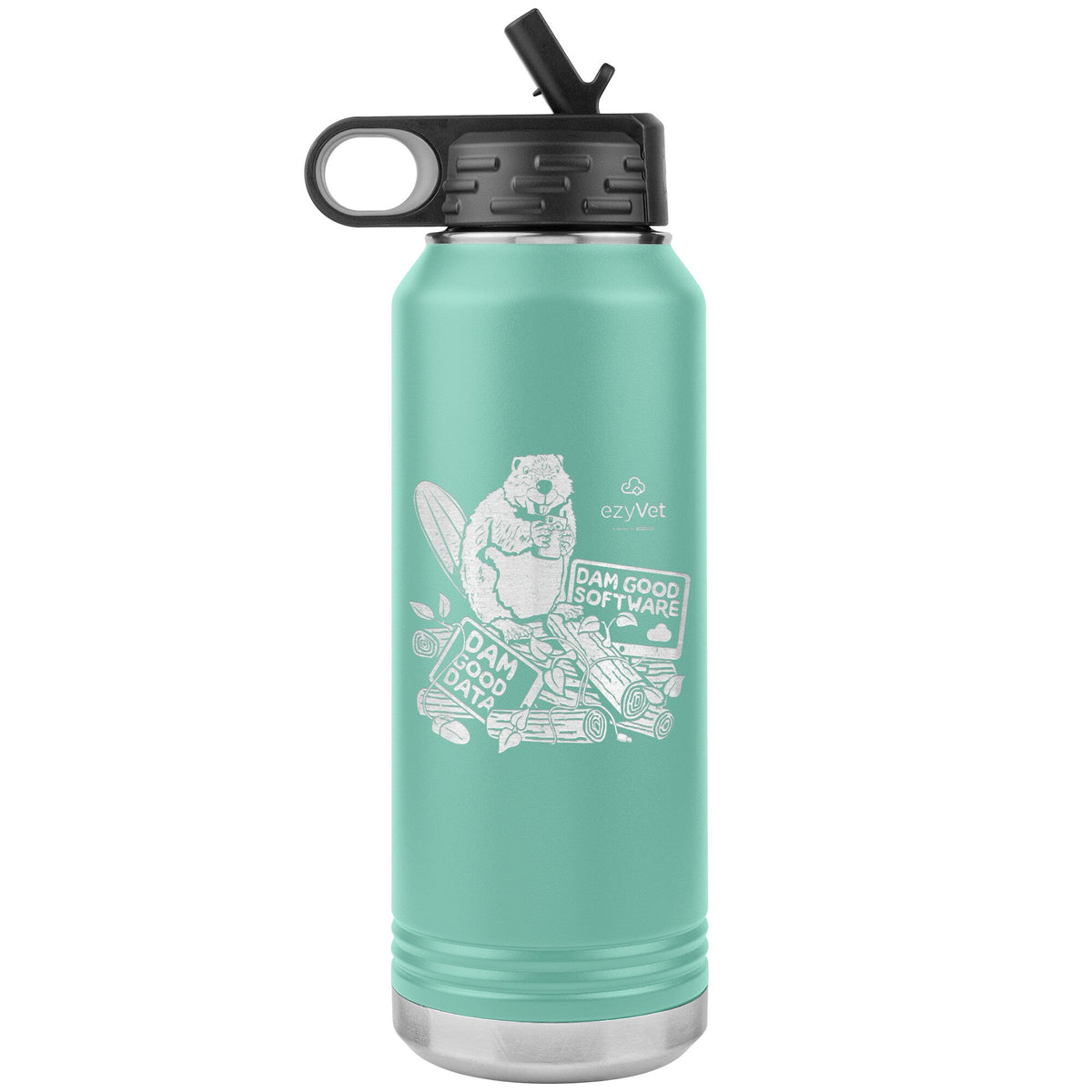 ezyVet Beaver 32oz Water Bottle-Water Bottle Tumbler-I love Veterinary