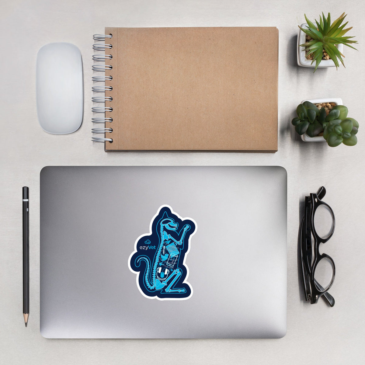 ezyVet Bubble-free stickers-Kiss-Cut Stickers-I love Veterinary