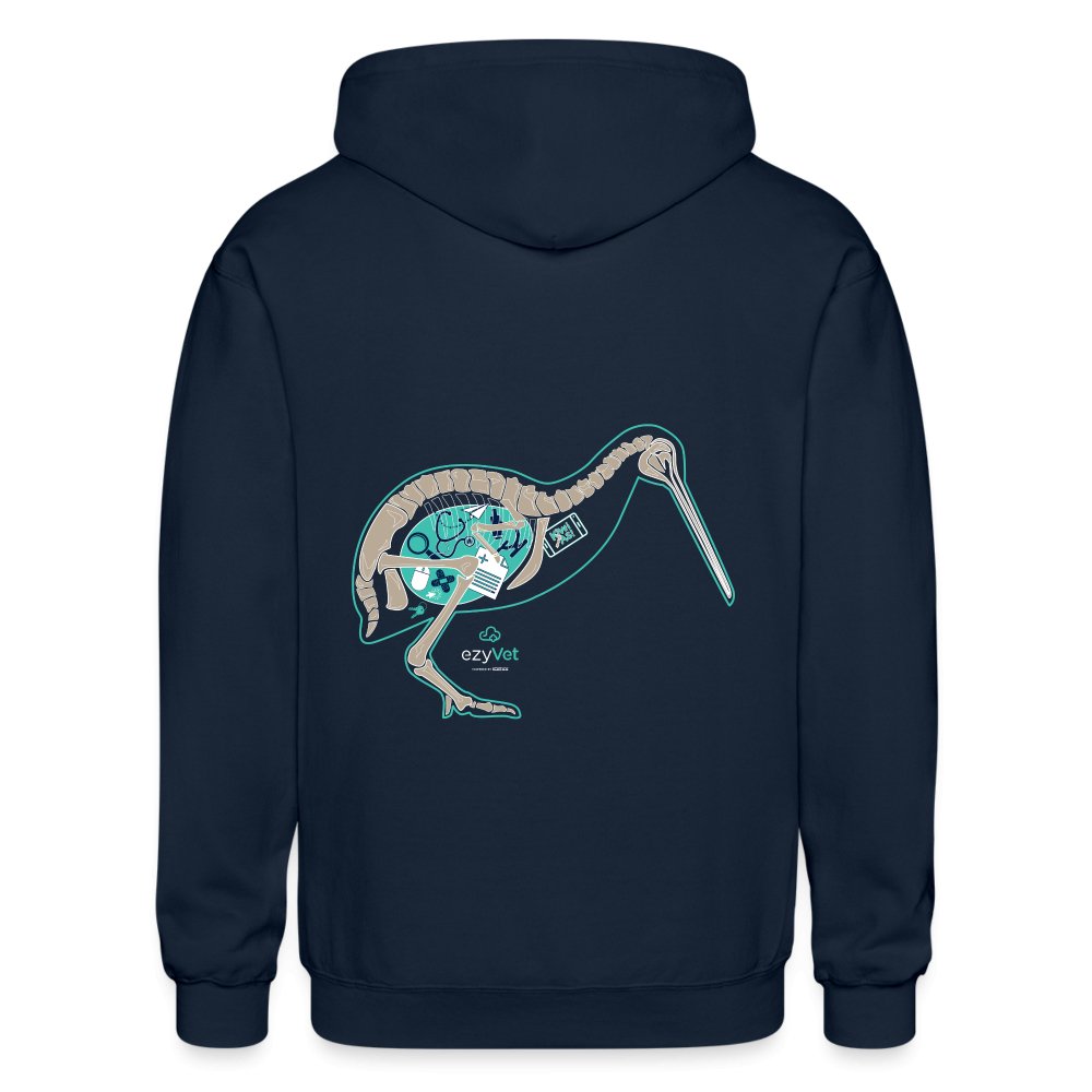 ezyVet Kiwi Zip Hoodie-Heavy Blend Adult Zip Hoodie | Gildan G18600-I love Veterinary