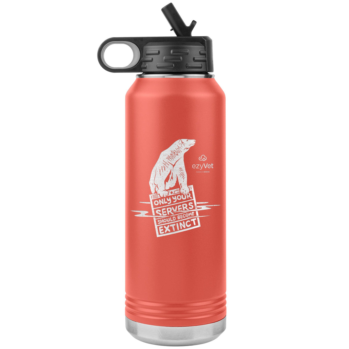 ezyVet Polar Bear 32oz Water Bottle-Water Bottle Tumbler-I love Veterinary
