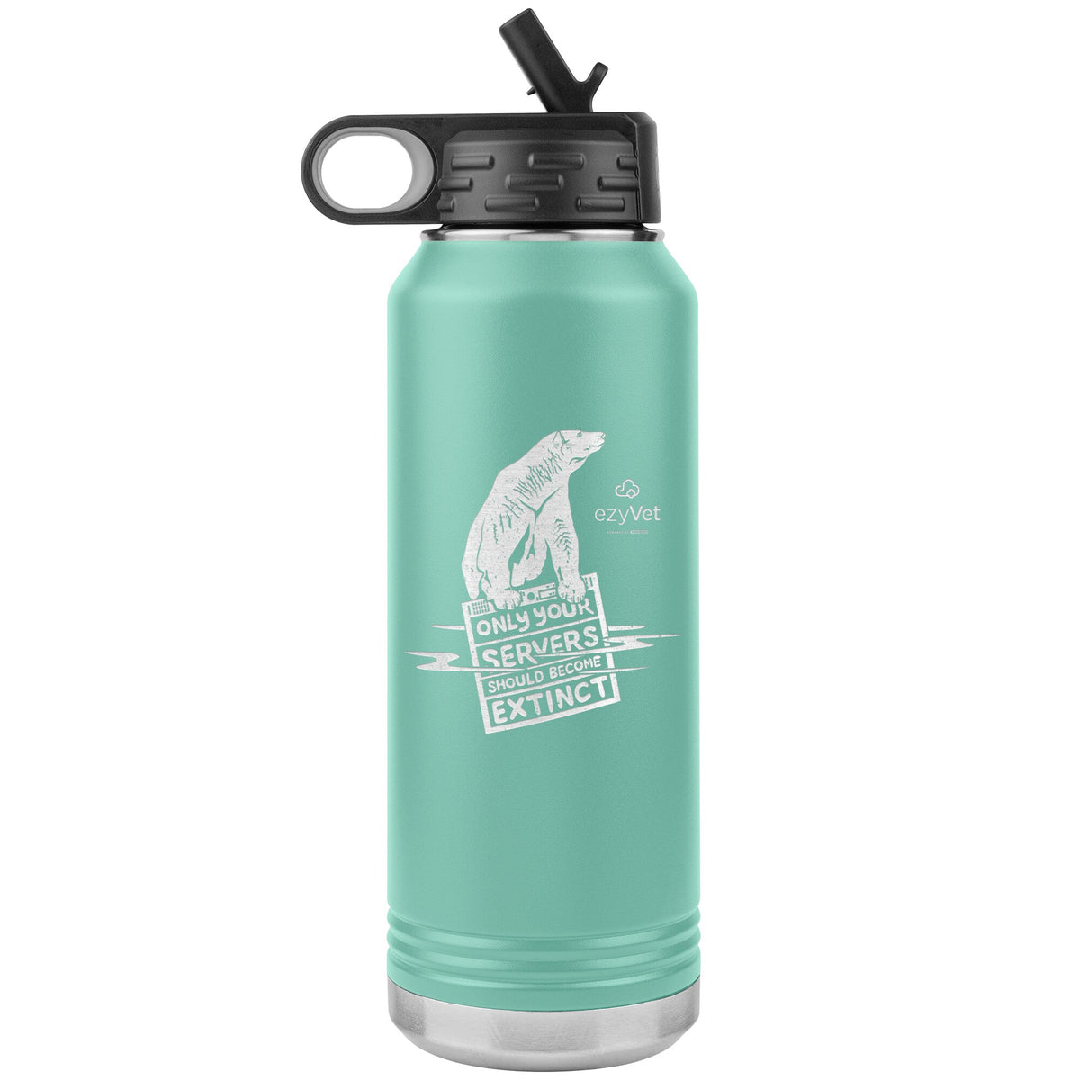 ezyVet Polar Bear 32oz Water Bottle-Water Bottle Tumbler-I love Veterinary