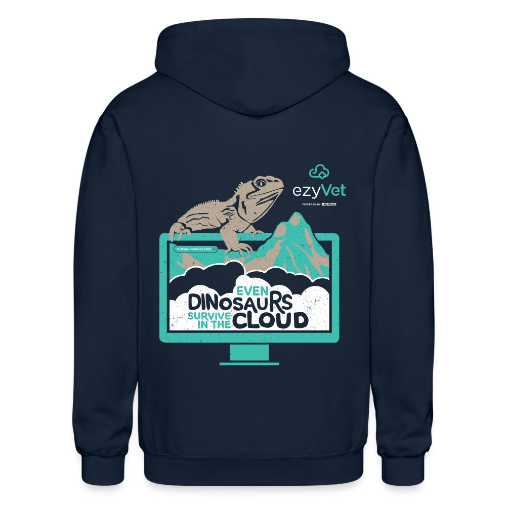 ezyVet Tuatara Zip Hoodie-Heavy Blend Adult Zip Hoodie | Gildan G18600-I love Veterinary